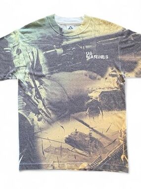 y2k United States Marine Corps Semper Fidelis AOP Tee 21x26 Medium
